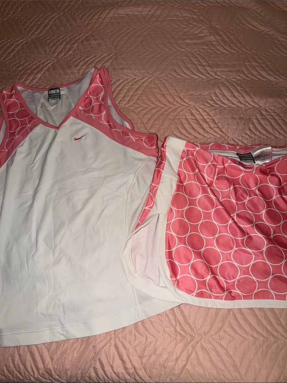 Nike Pink Workout Set XL top/large bottom